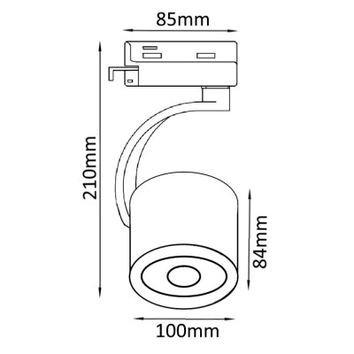Трековый однофазный светильник Crystal Lux CLT 0.31 004 BL