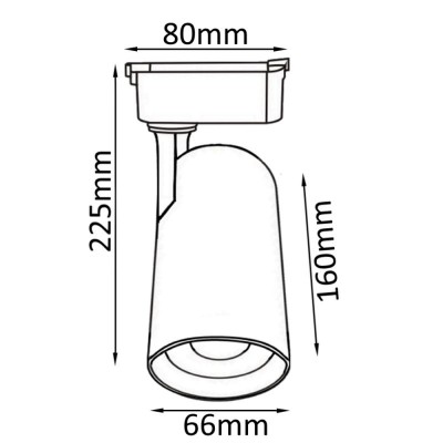 Трековый однофазный светильник Crystal Lux CLT 0.31 006 20W WH