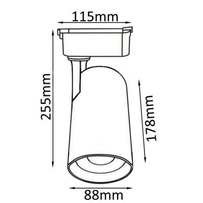 Трековый однофазный светильник Crystal Lux CLT 0.31 006 40W BL