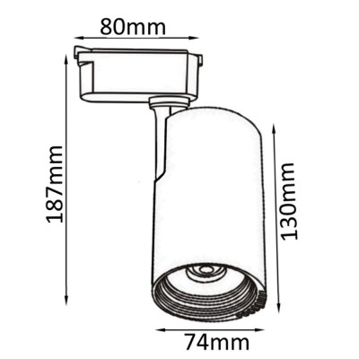 Трековый однофазный светильник Crystal Lux CLT 0.31 007 20W WH